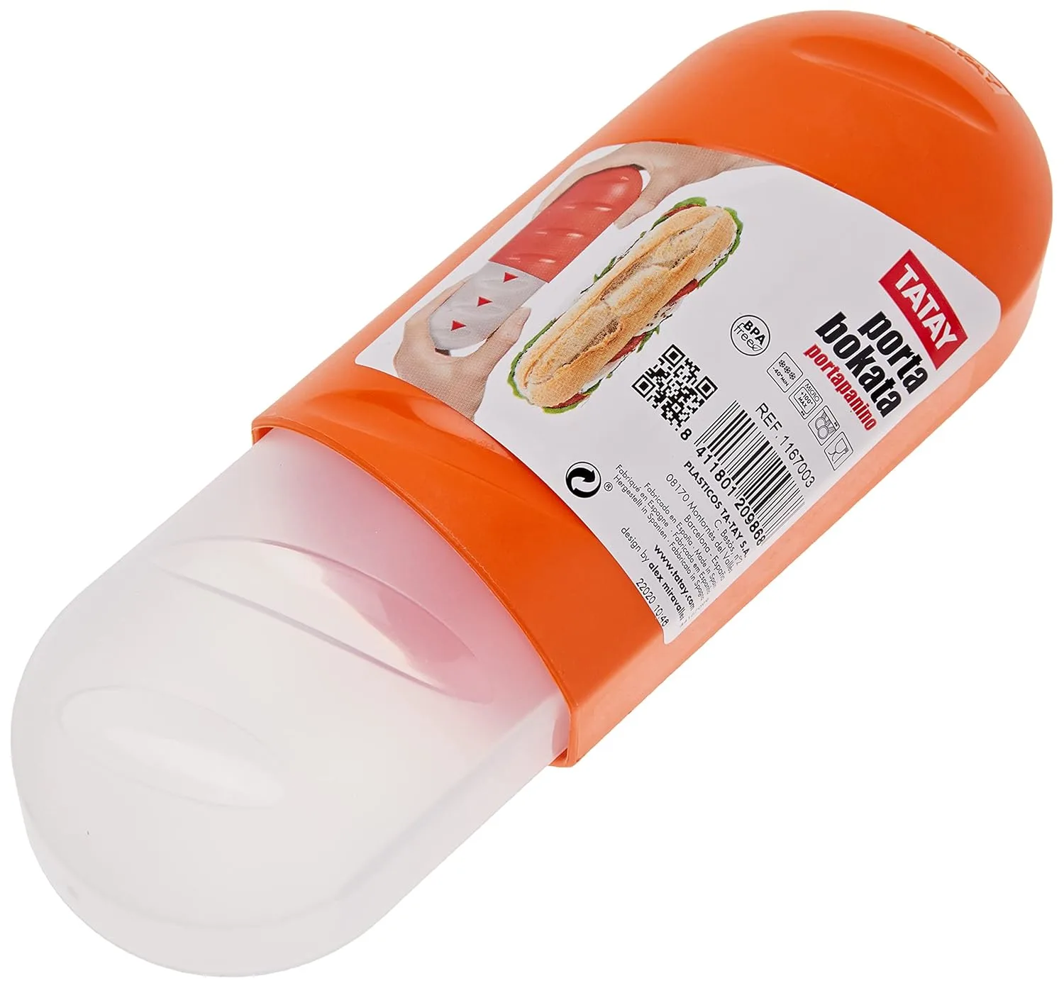 turquoise orange food container 1