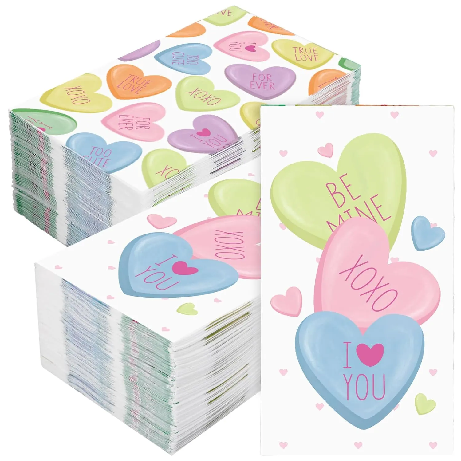 valentine heart napkins 1