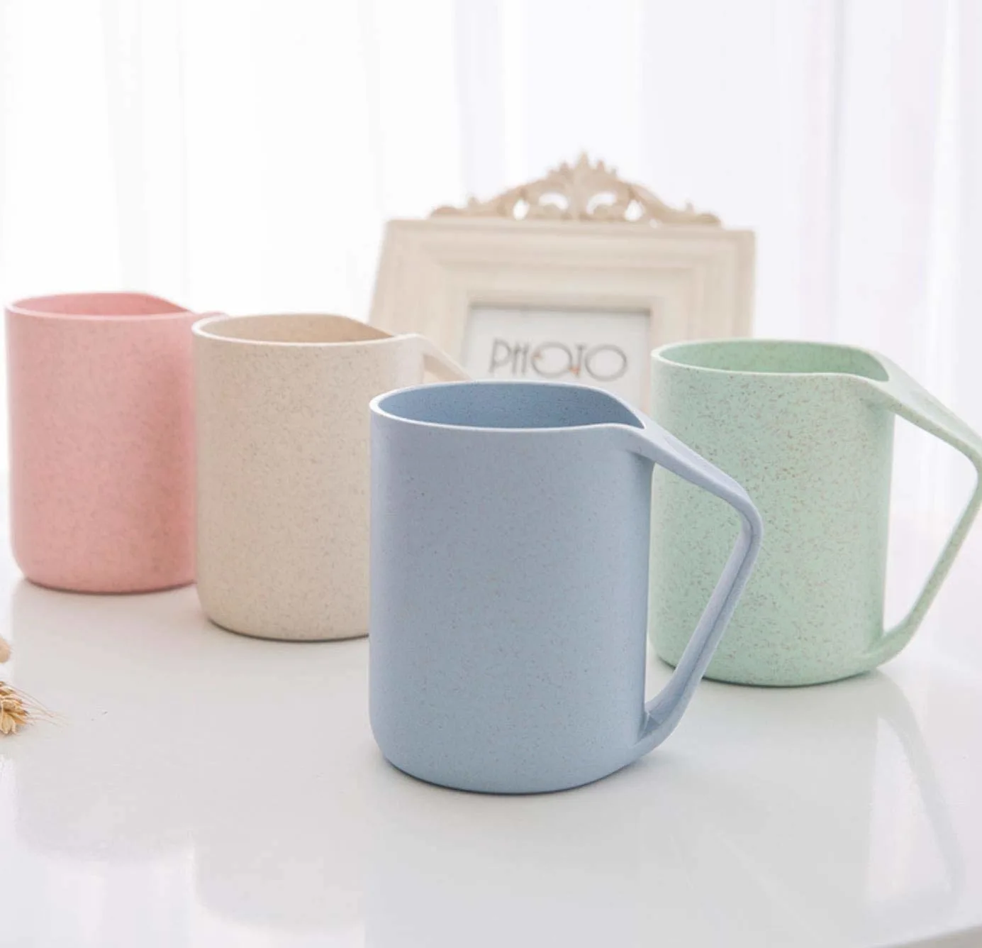wheat straw mug pink 2