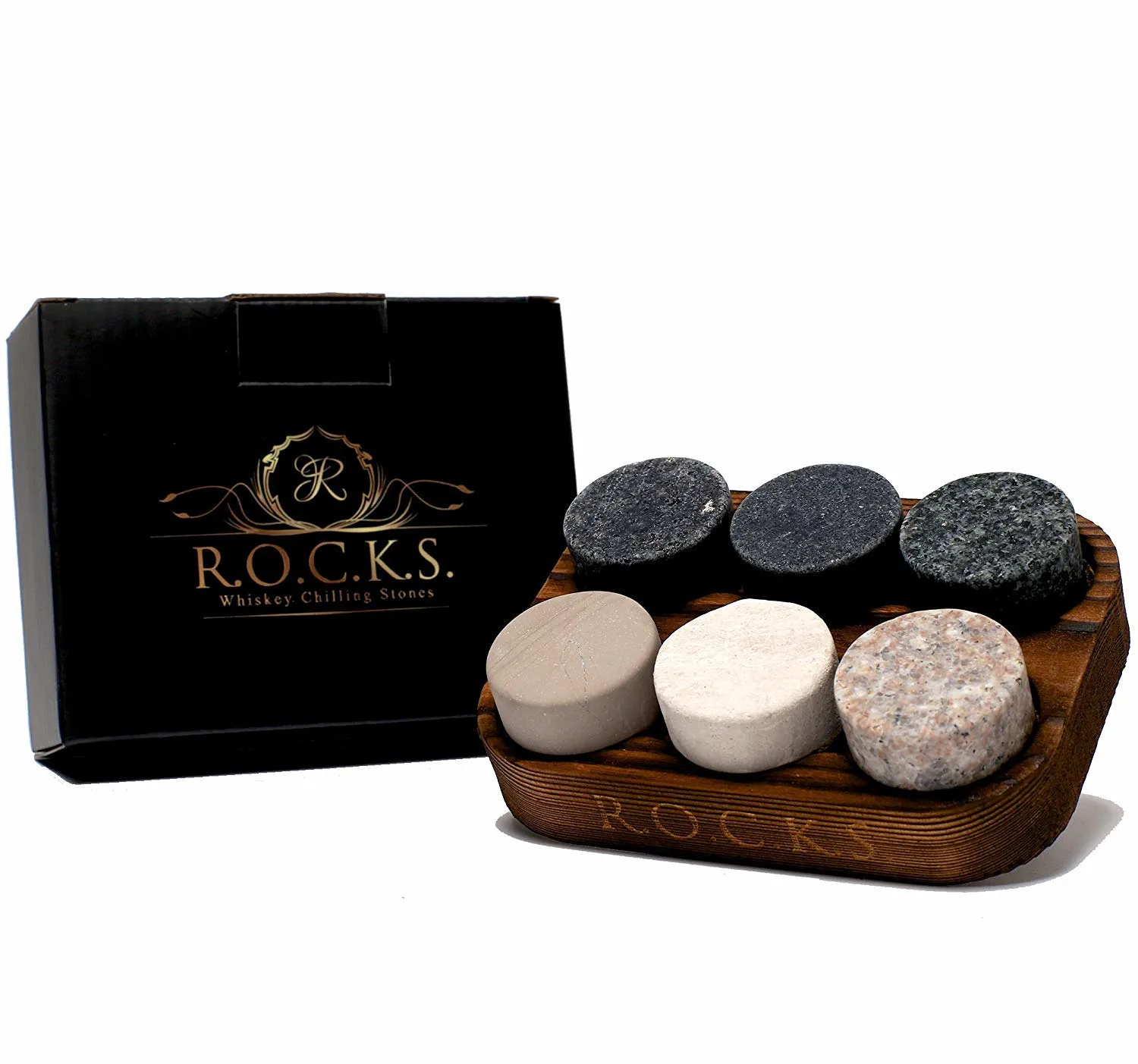 whiskey stones granite tray 1