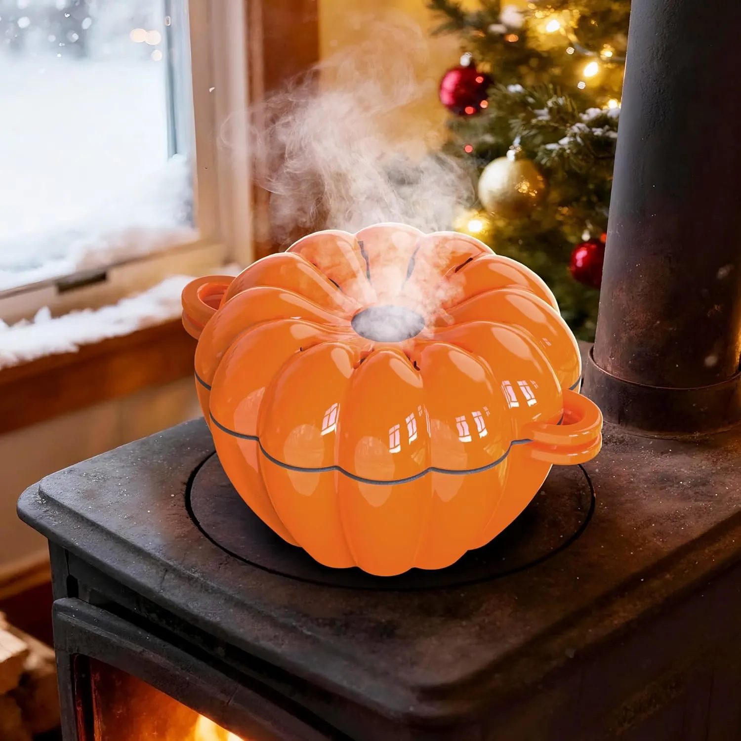 wood stove steamer pumpkin 1