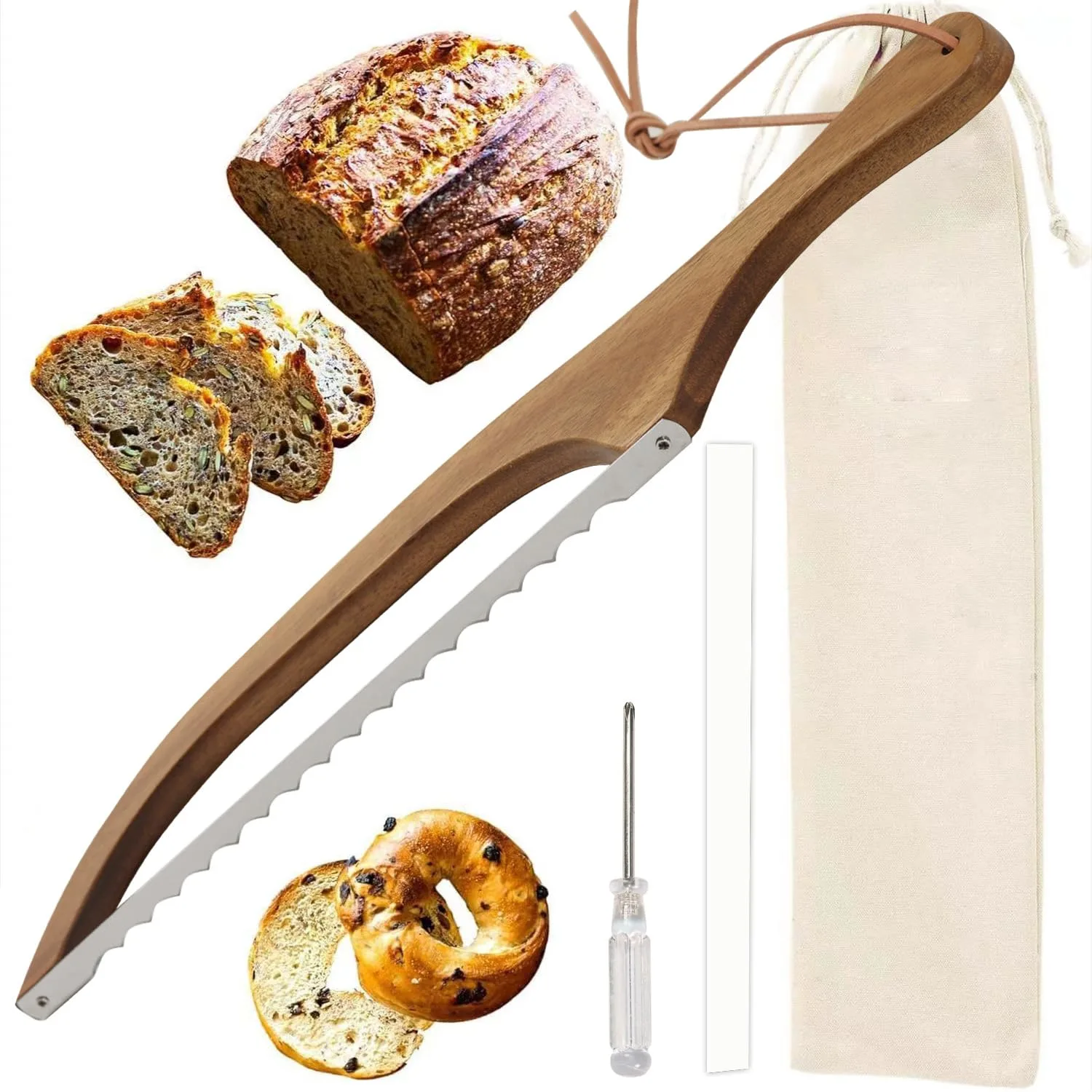 wooden bread knife slicer 1