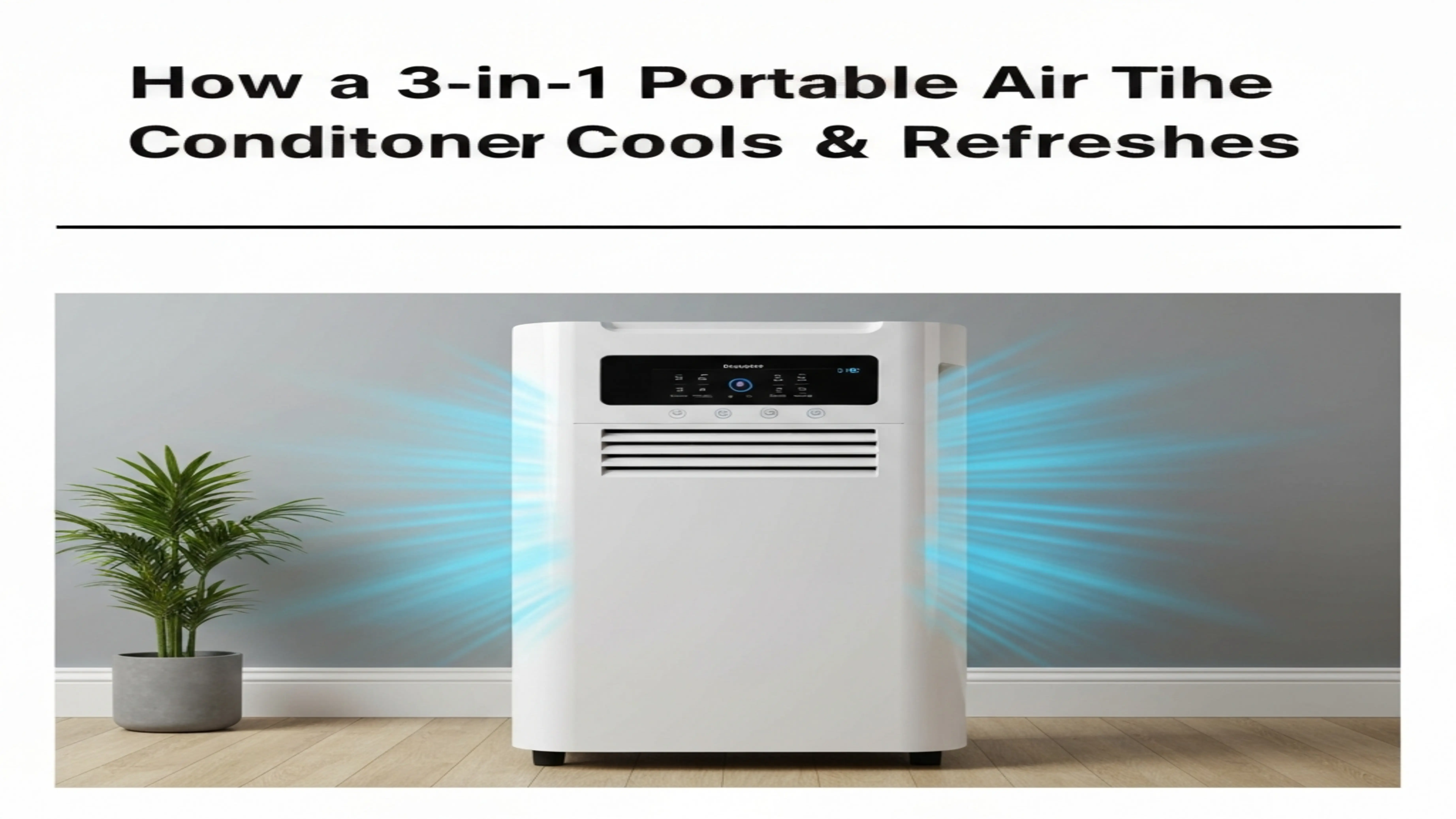 3-in-1 portable air conditioner that cools, heats, and refreshes