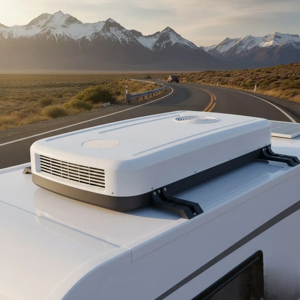 12V DC Rooftop Air Conditioner 2-in-1 Cooling and Heating Unit for RVs Trucks Boats and Trailers